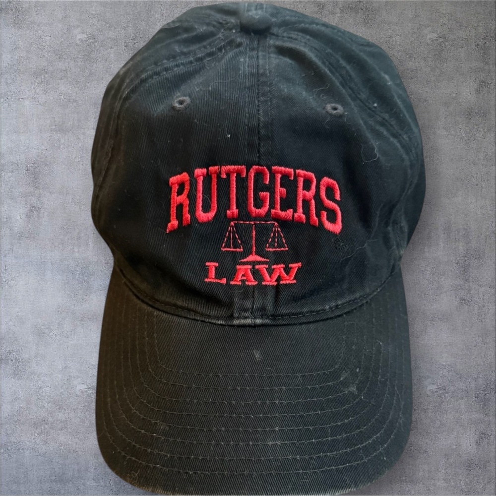 Legacy Athletic Rutgers Law Baseball Hat One Size Black Embroidered Logo
